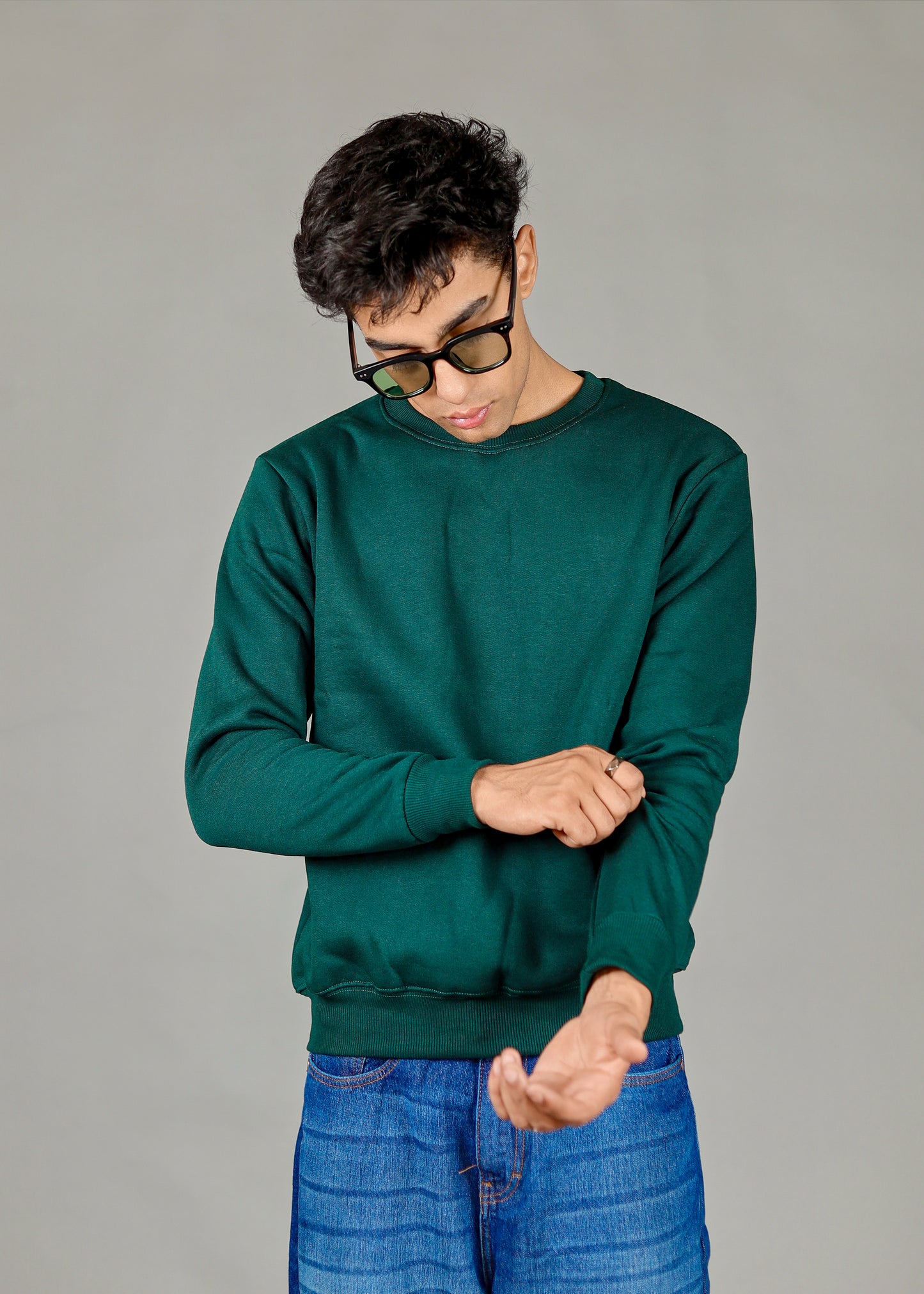 Men's Premium Bottle Green Sweatshirt