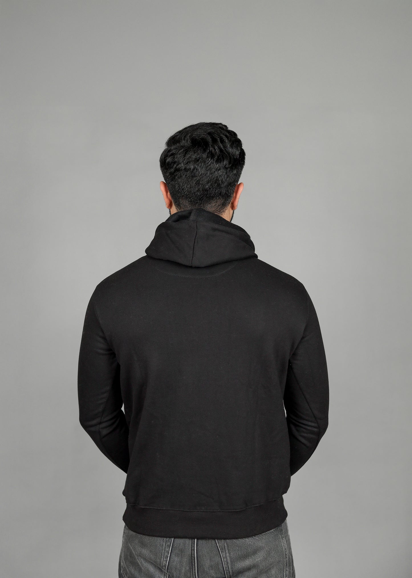 Men's Solid Black Hoodie