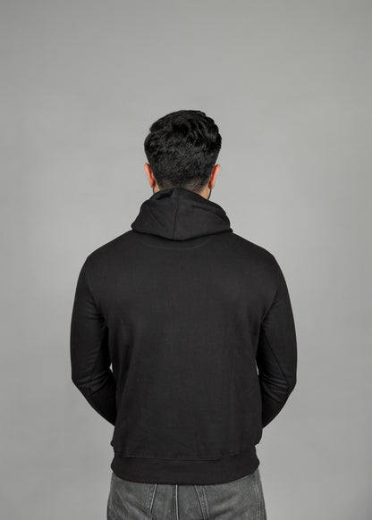 Men's Solid Black Hoodie