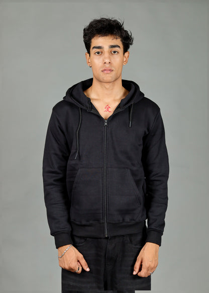 Men's Premium Black Zipper Hoodie