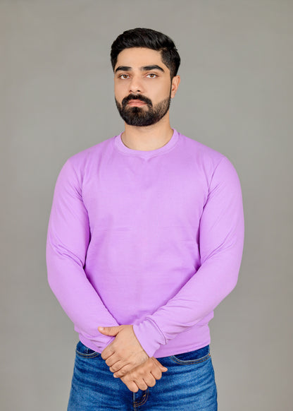 Men's Solid Lavender Sweatshirt