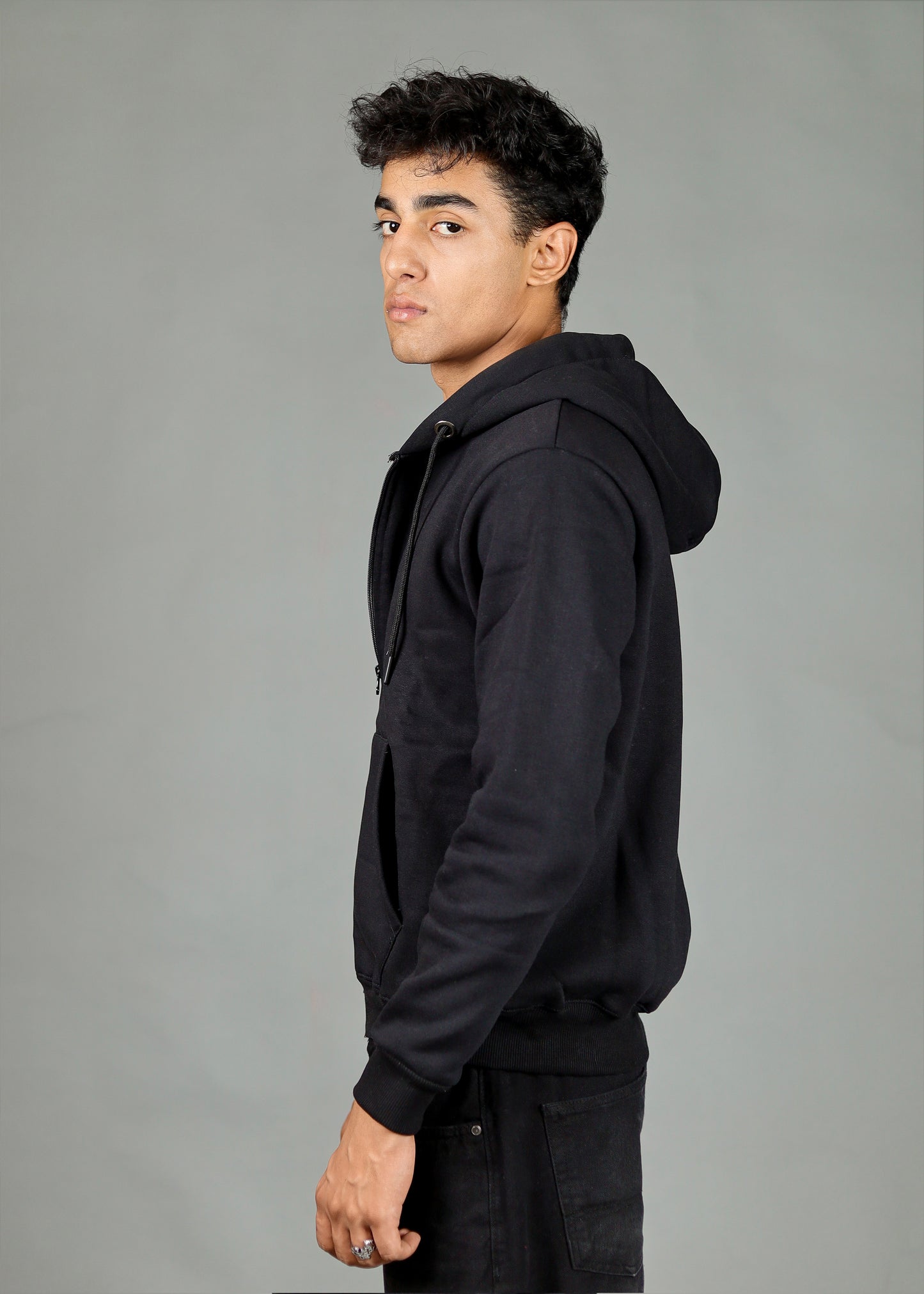 Men's Premium Black Zipper Hoodie