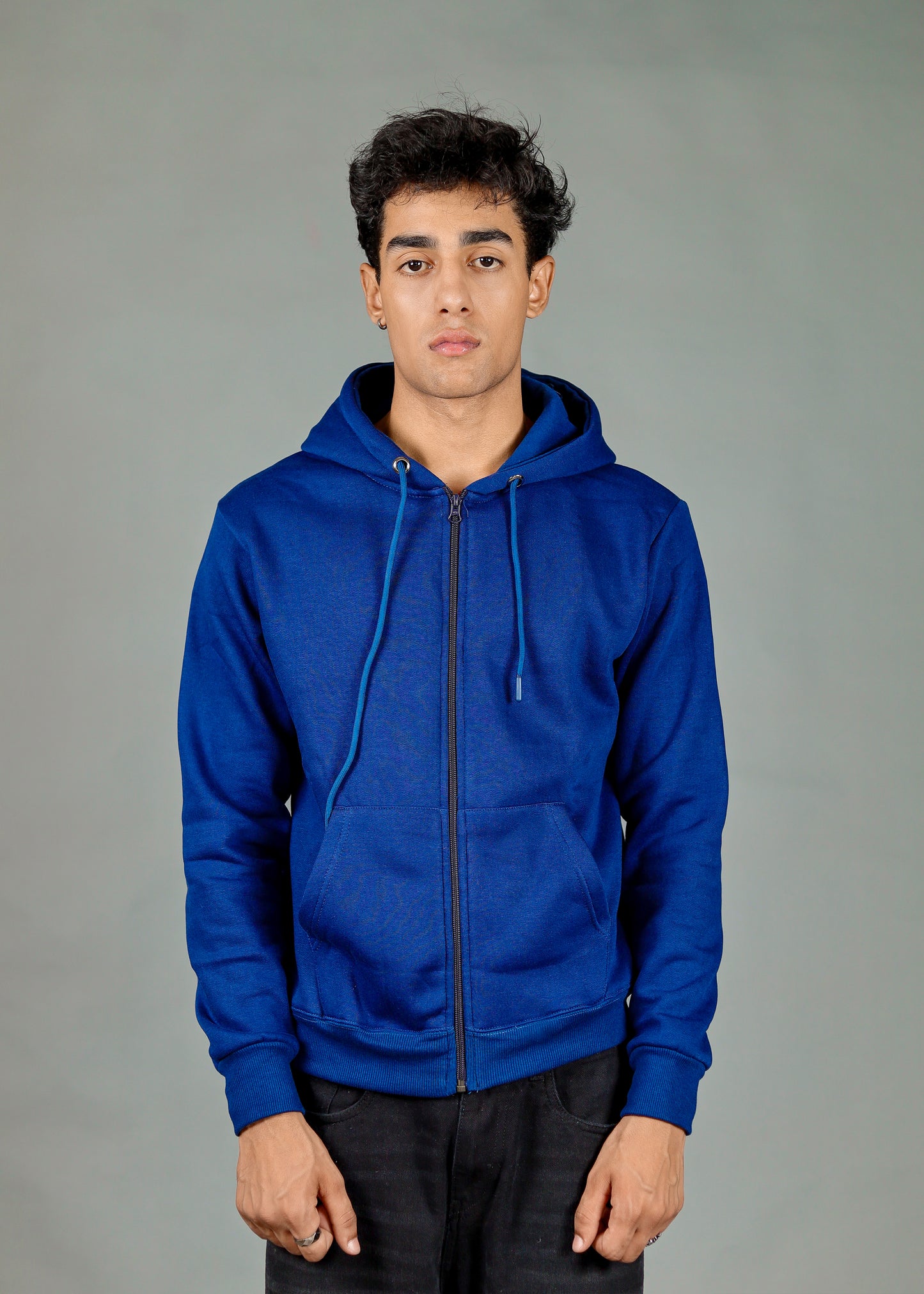 Men's Premium Navy Zipper Hoodie