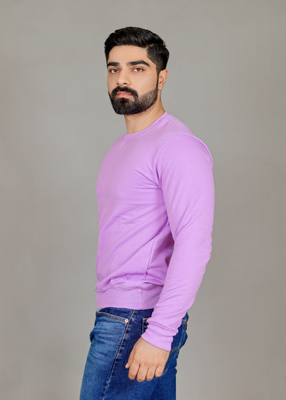 Men's Solid Lavender Sweatshirt