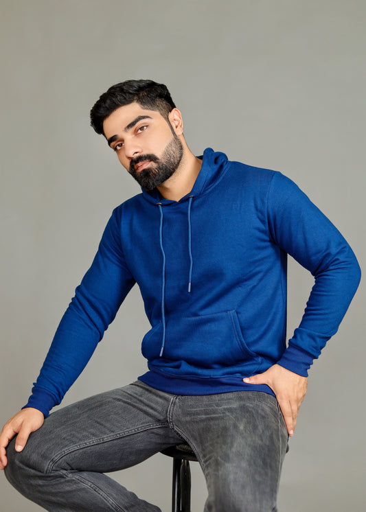 Men's Solid Navy Hoodie