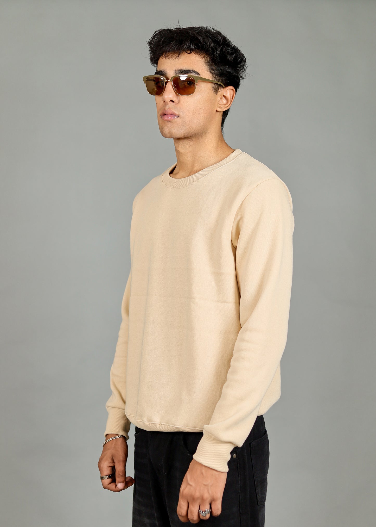 Men's Premium Beige Sweatshirt