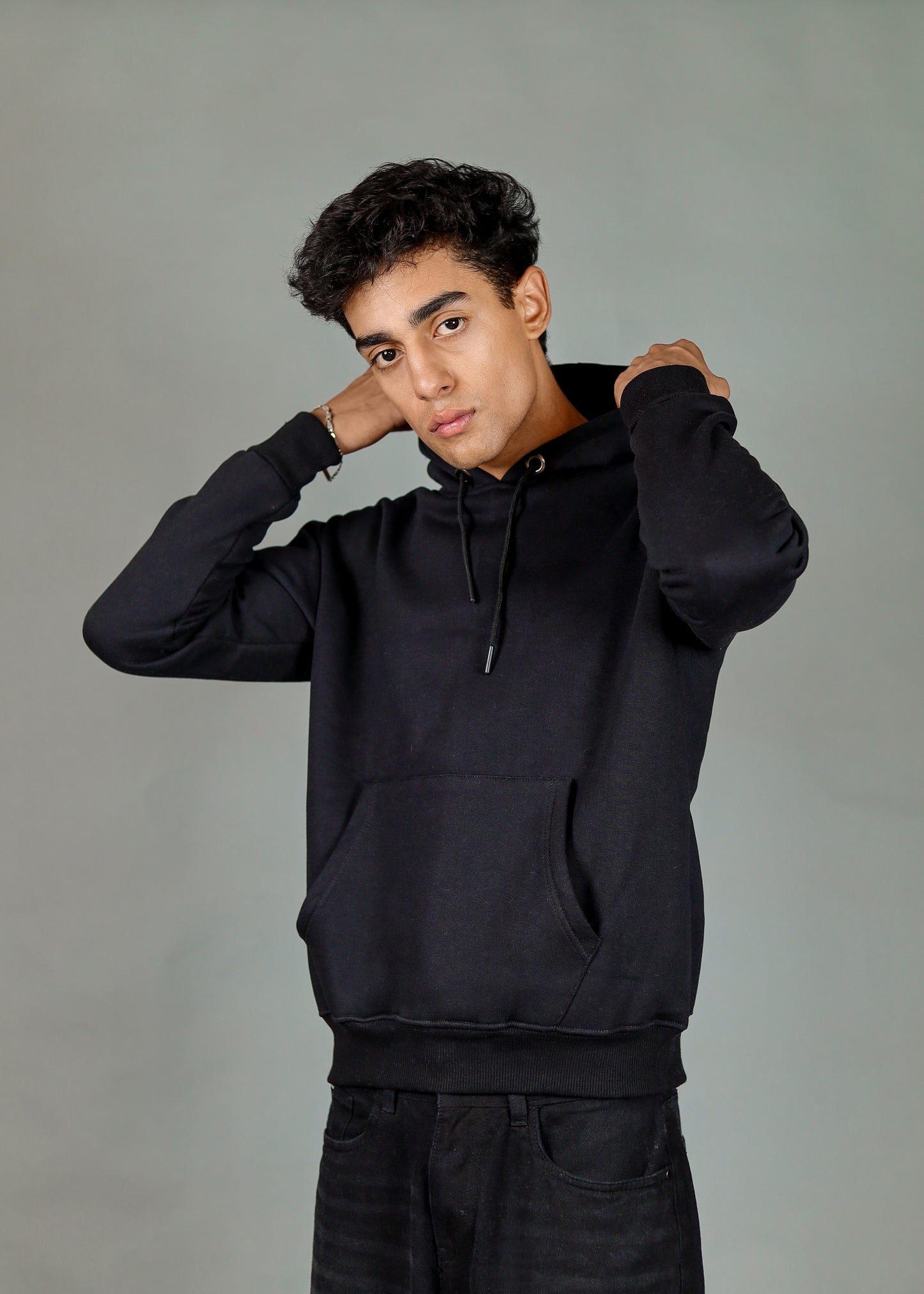 Men's Premium Black Hoodie