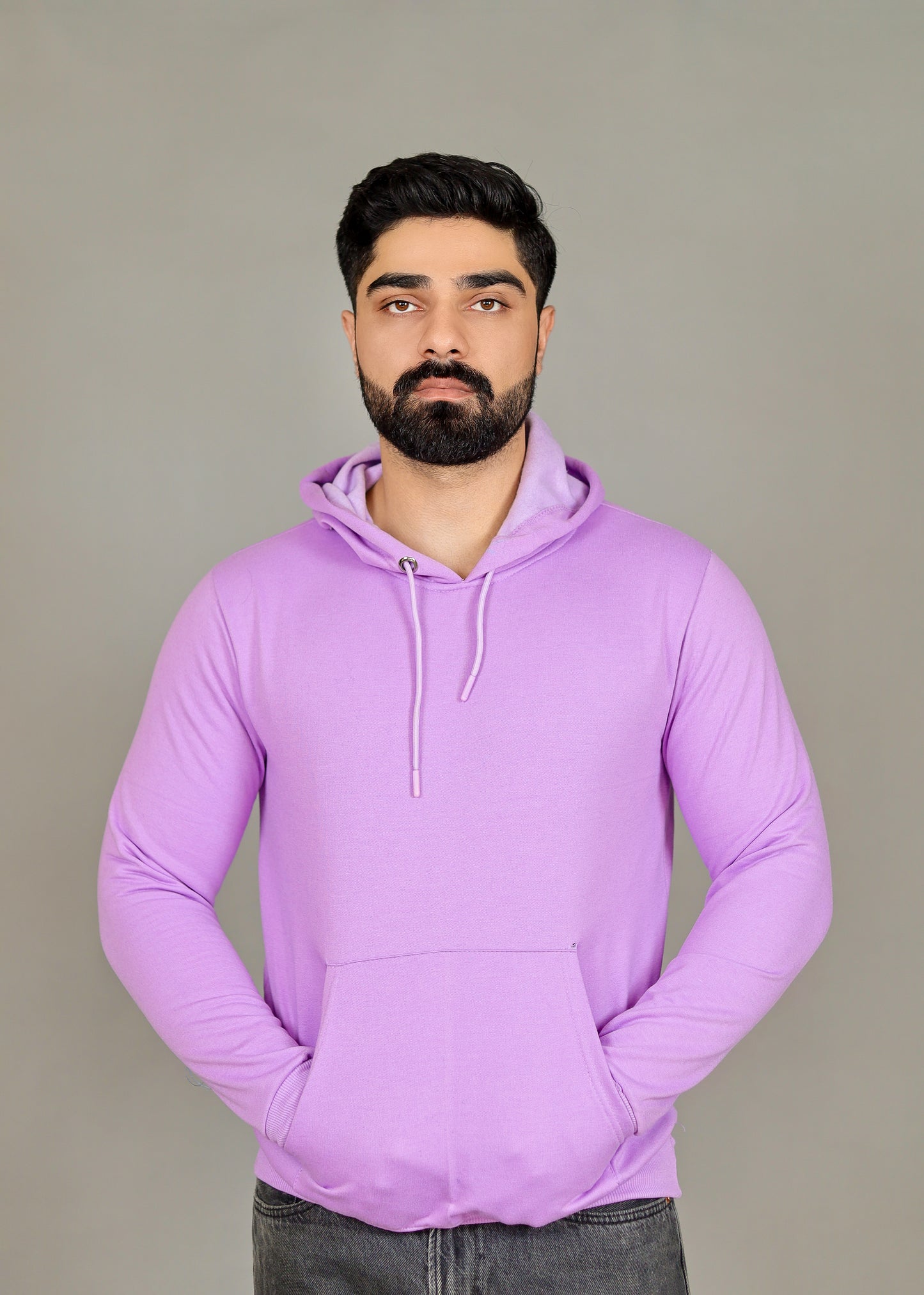 Men's Solid Lavender Hoodie