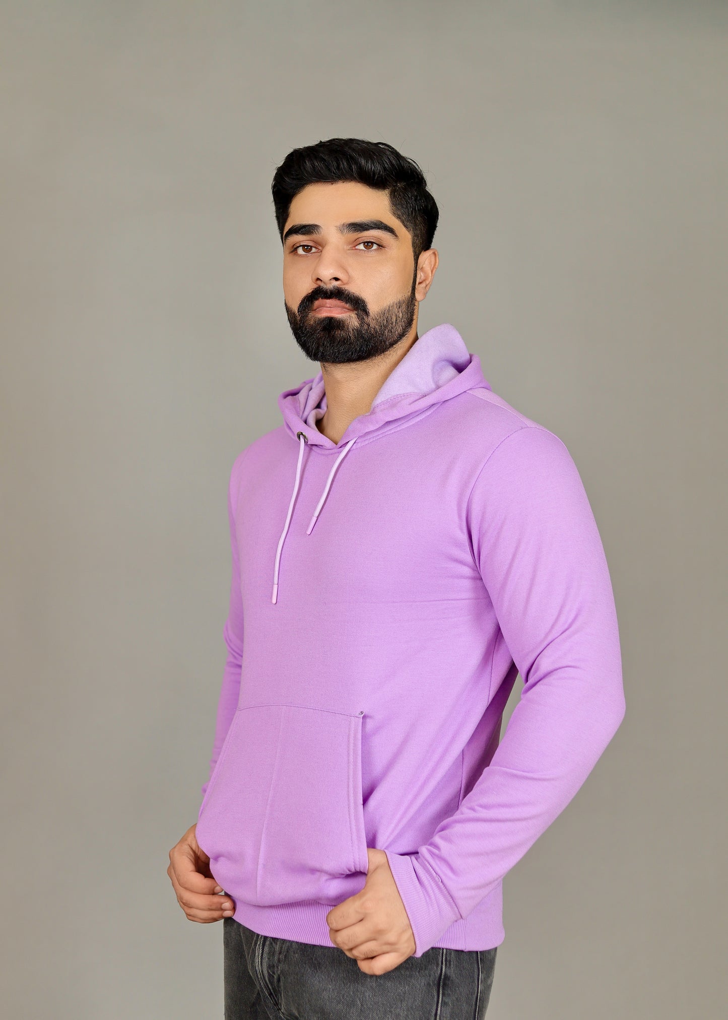 Men's Solid Lavender Hoodie